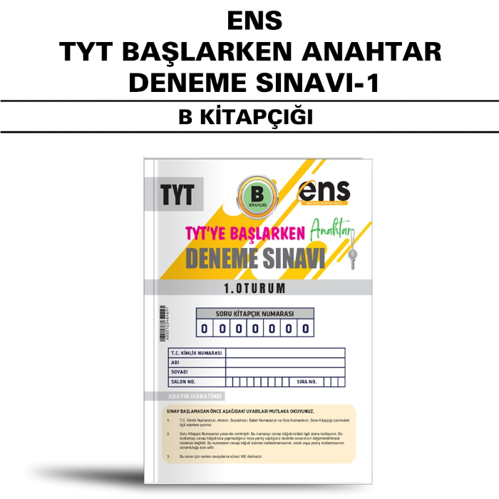 ENS TYT BAŞLARKEN ANAHTAR SNV 0-B - 2024-25